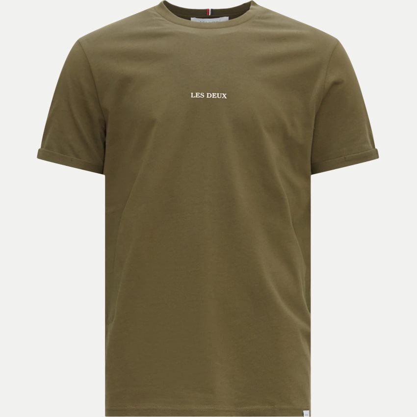Les Deux T-shirts LENS T-SHIRT LDM101118 SS23 OLIVE NIGHT/IVORY